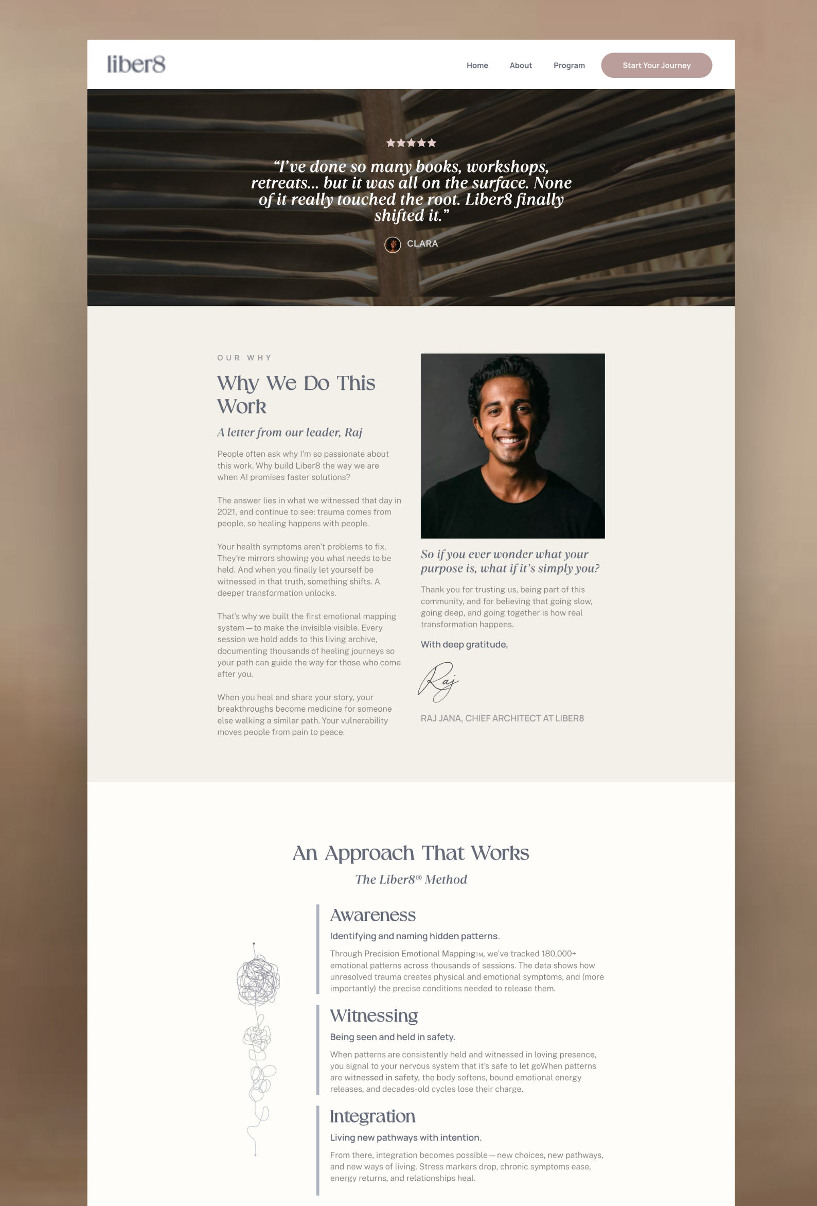 Liber8 mockup