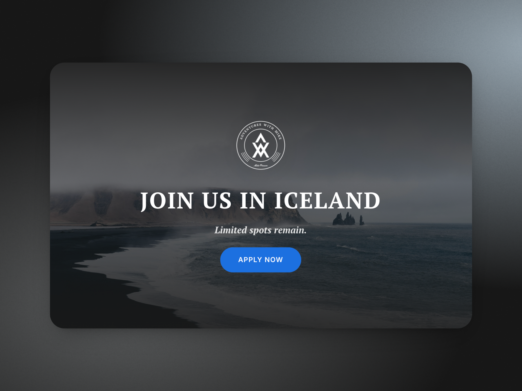 Adventures With Mike expedition page design details